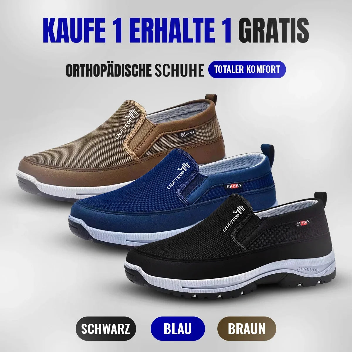 Kaufe 1, Erhalte 1 Gratis – OrthoFlex Orthopäedische Schuhe