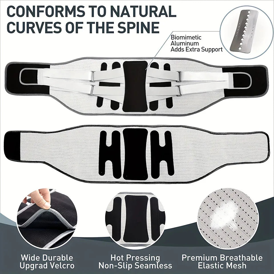 GETINFIT Waist Protector New Hot Pressure Breathable Adjustable Lumbar Support Fixed Belt Fitness Steel Plate Support Unisex