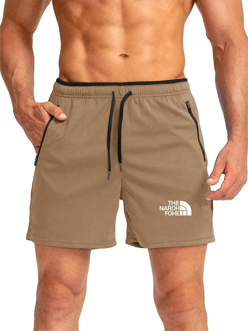 Summer Shorts Men Fast Drying Swim Shorts Breathable Net Fast Drying Surf Beach Pants Men's Fitness Pants Elastic Waist Shorts M