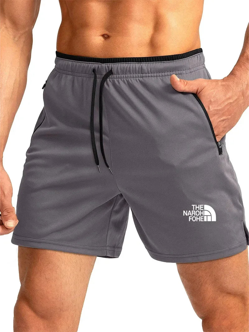 Summer Shorts Men Fast Drying Swim Shorts Breathable Net Fast Drying Surf Beach Pants Men's Fitness Pants Elastic Waist Shorts M