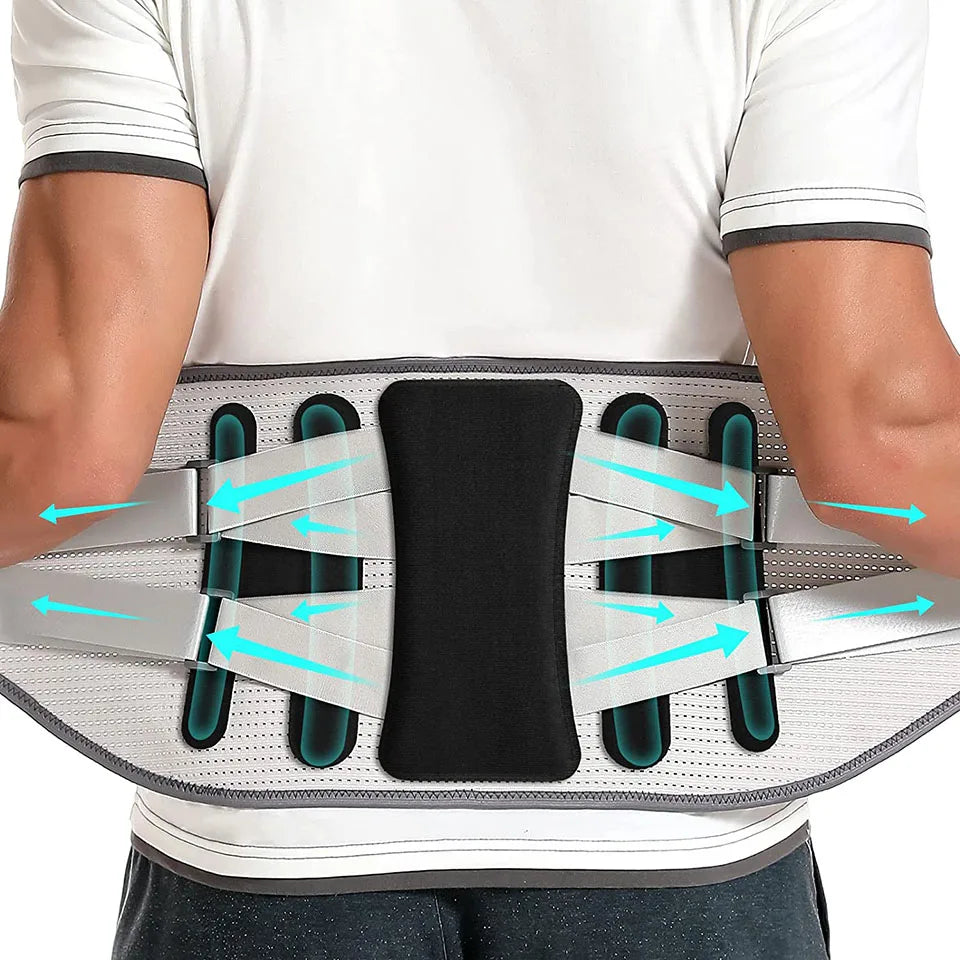 GETINFIT Waist Protector New Hot Pressure Breathable Adjustable Lumbar Support Fixed Belt Fitness Steel Plate Support Unisex