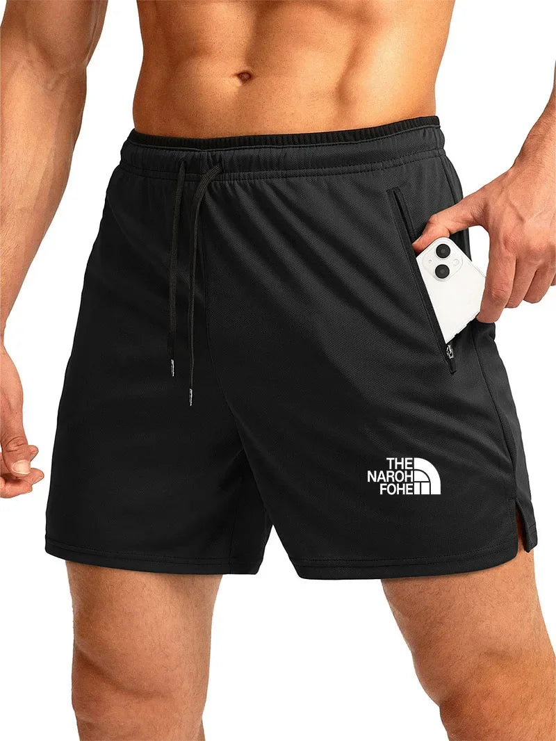 Summer Shorts Men Fast Drying Swim Shorts Breathable Net Fast Drying Surf Beach Pants Men's Fitness Pants Elastic Waist Shorts M