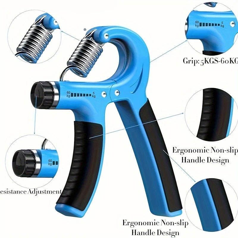 Hand Grip Strengthener Adjustable Resistance Men and Women Finger Massager Expander Workout Strength Muscle Wrist Gym Equipment