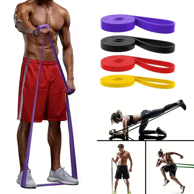 4pcs Latex TPE Resistance Band Yoga Fitness Tension Band Pull Up Training Elastic Band Weight-Bearing Resistance Training Set