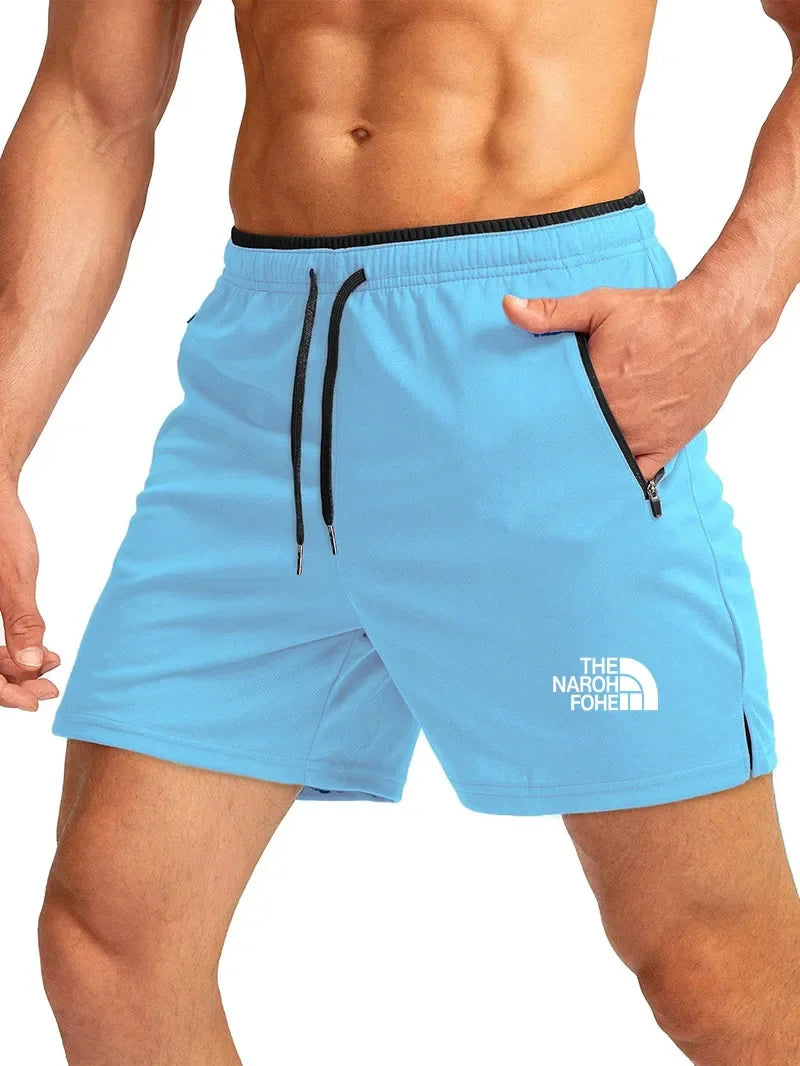 Summer Shorts Men Fast Drying Swim Shorts Breathable Net Fast Drying Surf Beach Pants Men's Fitness Pants Elastic Waist Shorts M