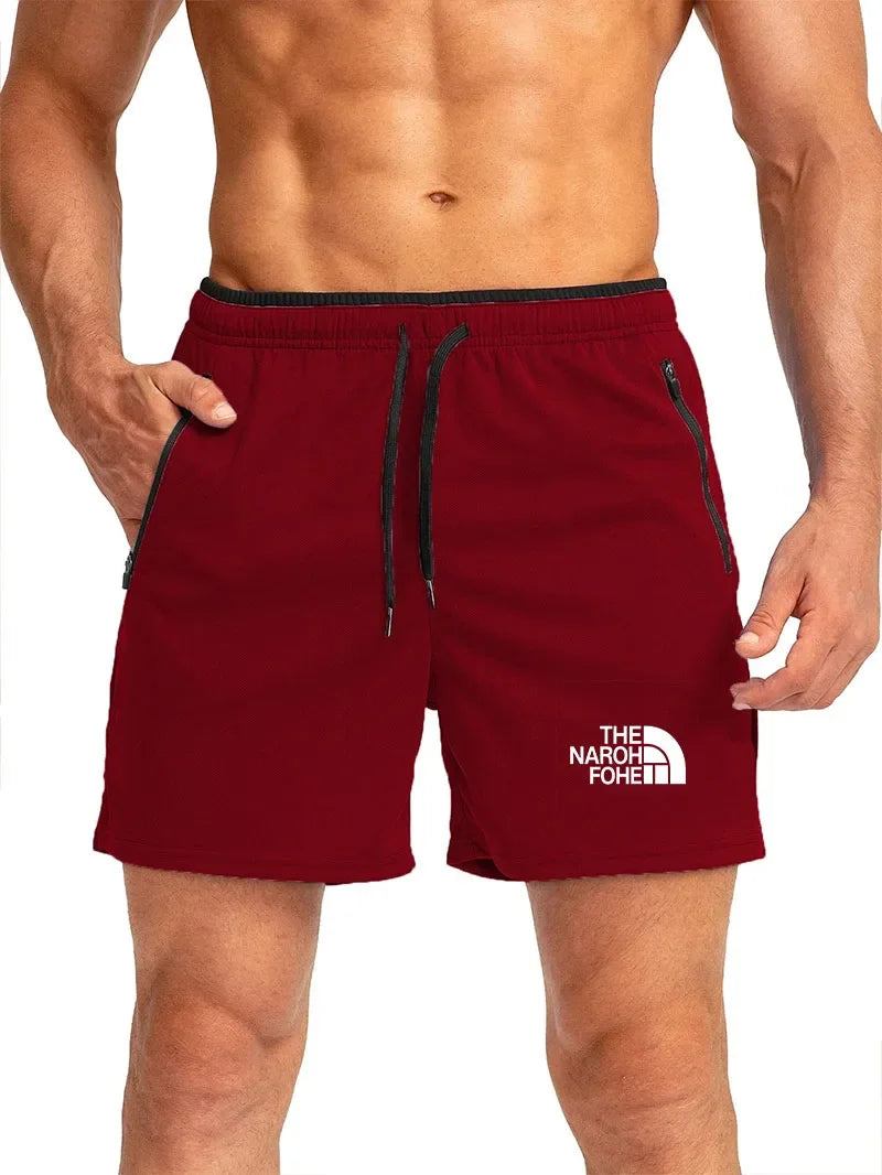 Summer Shorts Men Fast Drying Swim Shorts Breathable Net Fast Drying Surf Beach Pants Men's Fitness Pants Elastic Waist Shorts M