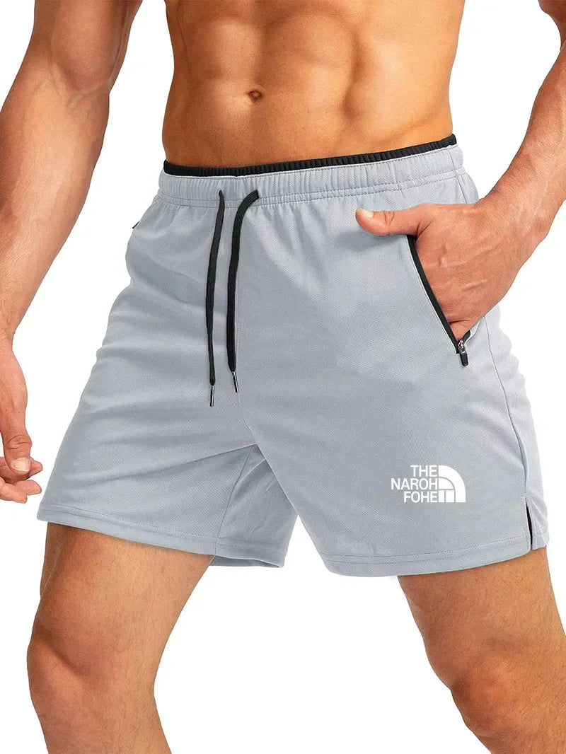 Summer Shorts Men Fast Drying Swim Shorts Breathable Net Fast Drying Surf Beach Pants Men's Fitness Pants Elastic Waist Shorts M