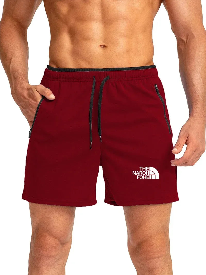 Summer Shorts Men Fast Drying Swim Shorts Breathable Net Fast Drying Surf Beach Pants Men's Fitness Pants Elastic Waist Shorts M