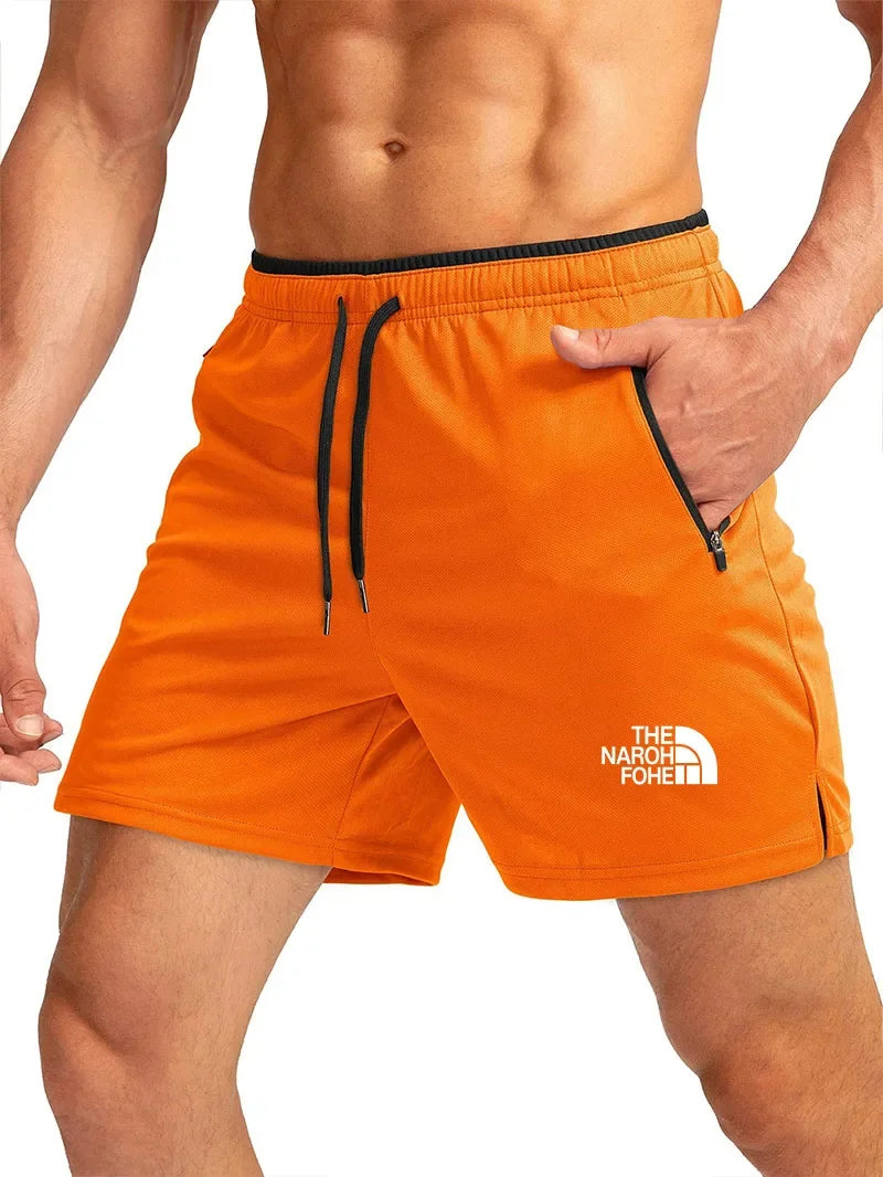 Summer Shorts Men Fast Drying Swim Shorts Breathable Net Fast Drying Surf Beach Pants Men's Fitness Pants Elastic Waist Shorts M