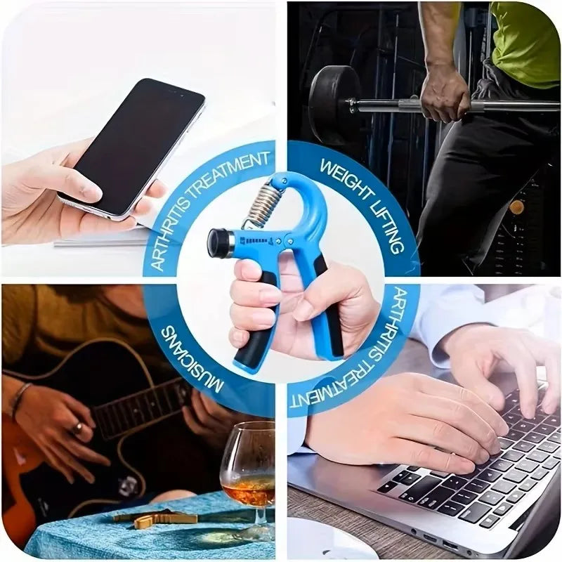 Hand Grip Strengthener Adjustable Resistance Men and Women Finger Massager Expander Workout Strength Muscle Wrist Gym Equipment