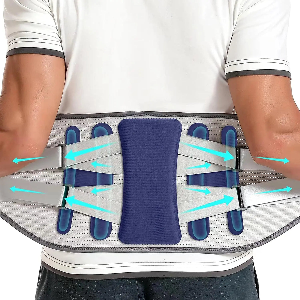 GETINFIT Waist Protector New Hot Pressure Breathable Adjustable Lumbar Support Fixed Belt Fitness Steel Plate Support Unisex