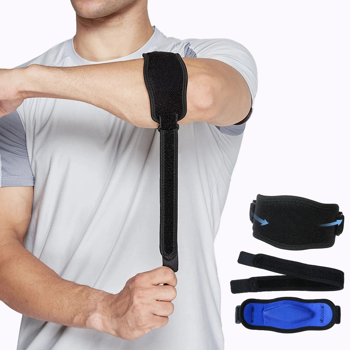 1Pc Sports Adjustable Elbow Brace Compression Arm Support for Tennis Golf Basketball Volleyball Unisex Fitness Tool